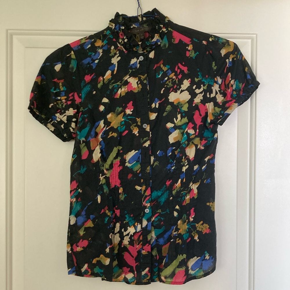 The Limited Multicolor Ruffle Blouse